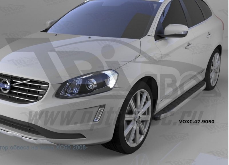 Пороги алюминиевые (Alyans) Volvo (Вольво) XC60 (2009-), VOXC479050