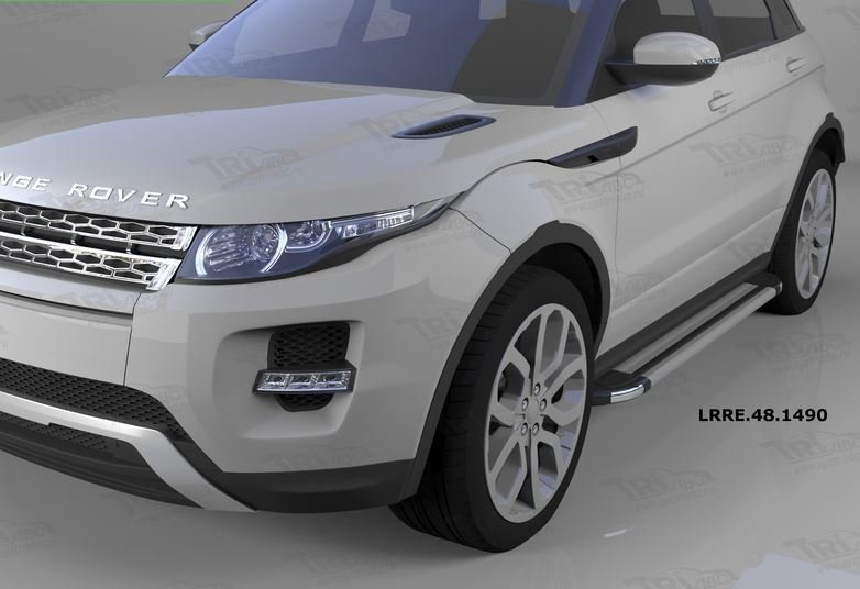 Пороги алюминиевые (Brillant) Land Rover Evoque (2011-) кроме к-ции Dynamic (серебр), LRRE481490