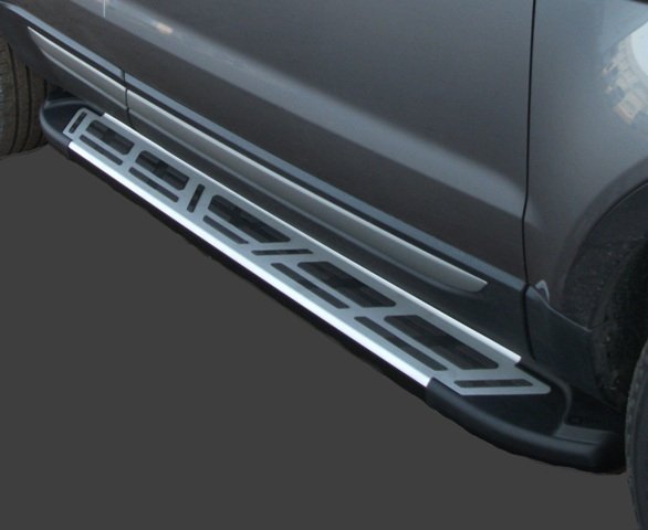 Пороги алюминиевые (Corund Silver) Toyota Highlander (Тойота Хайлендер) (2010-2013), TOHI532401