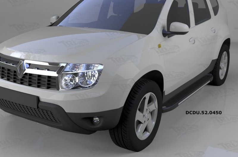 Пороги алюминиевые (Onyx) Renault Duster (Рено Дастер) (2012-) / Nissan Terrano (2014-), DCDU520450