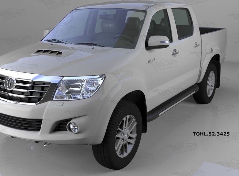 Пороги алюминиевые (Onyx) Toyota HiLux (2012-2015), TOHL523425