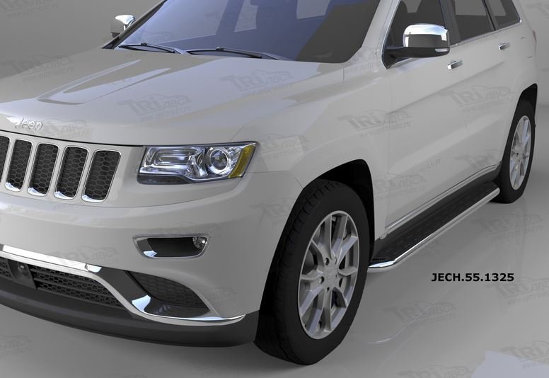 Пороги алюминиевые (Ring) Jeep Gr. Cherokee (2011-) (кроме SRT), JECH551325