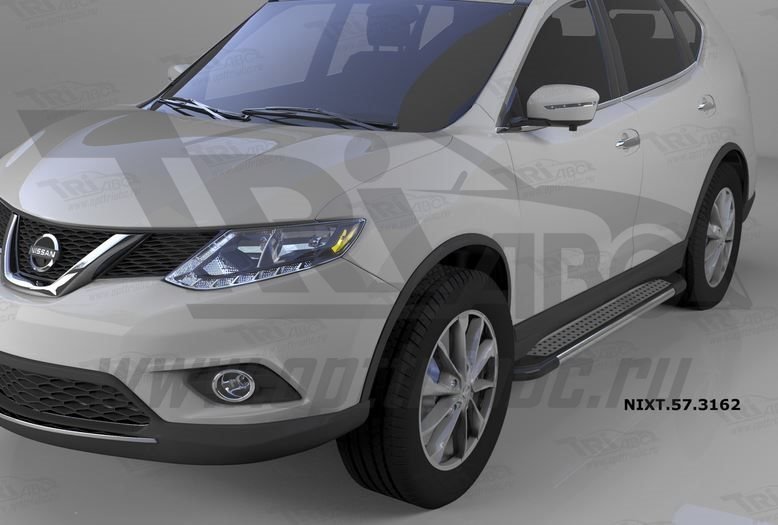 Пороги алюминиевые (Topaz) Nissan X-Trail (2014-), NIXT573162