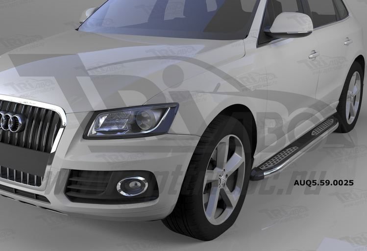 Пороги алюминиевые (Zirkon) Audi (Ауди) Q5 (2009-), AUQ5590025