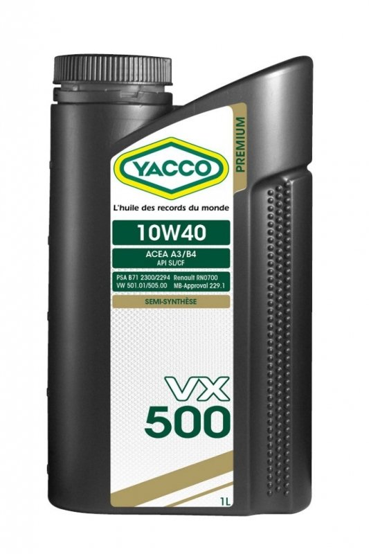 Масло моторное YACCO VX 500 п/синт. 10W40,SL/CF (1 л)