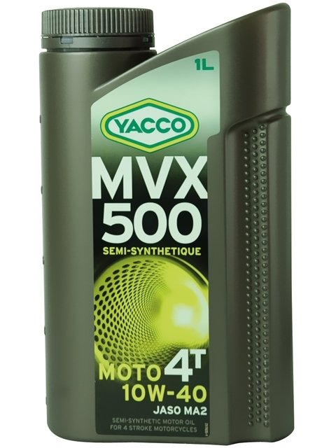 Масло для мотоциклов с 4-тактными двигателями YACCO MVX 500 4T п/синт. 10W40, SL (1 л)