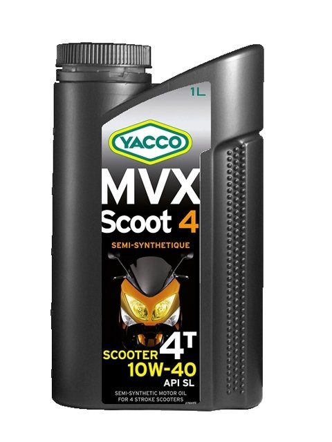 Масло для 4-тактных скутеров YACCO MVX SCOOT 4 п/синт. 10W40, SL (1 л)