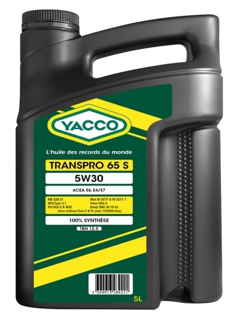 Масло грузовое YACCO TRANSPRO 65 S синт. 5W30 , (5 л)