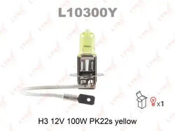 Лампа галогенная H3 12V 100W PK22S YELLOW