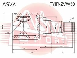 Шрус Внутренний Правый 25x40x24, ASVA, TYIRZVW30