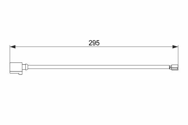 Датчик износа колодок, передних, BOSCH, 1987474565