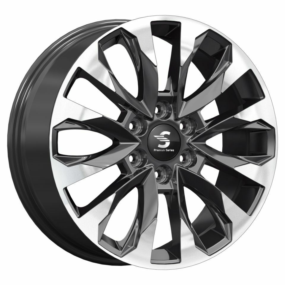 Диск колесный КиК КР007 (20_Pajero Sport) 8,0\R20 6*139,7 ET38 d67,1 Diamond Black Gris [82168]