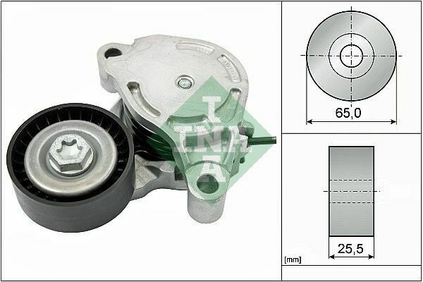 534 0571 10_натяжитель ремня приводного! в сборе с роликом\ BMW F45/F48/F52/F55 1.5/2.0i 13>