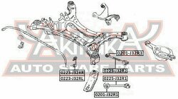 Сайлентблок Задней Поперечной Тяги, ASVA, 0201J32R3