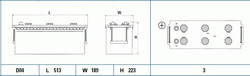 Аккумулятор 145ah 900a +слева powerpro 513/189/223 b0