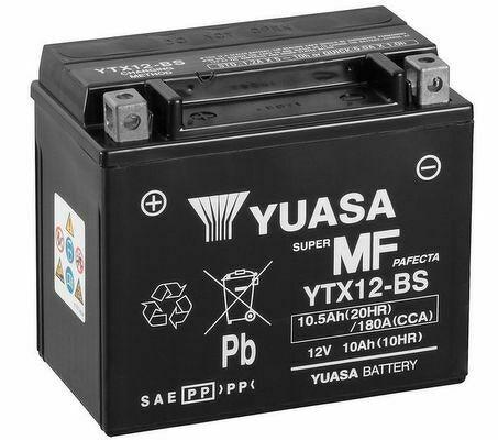 YTX12BS_Аккумуляторная батарея Maintenance Free (12V 10,5Ah 180A)