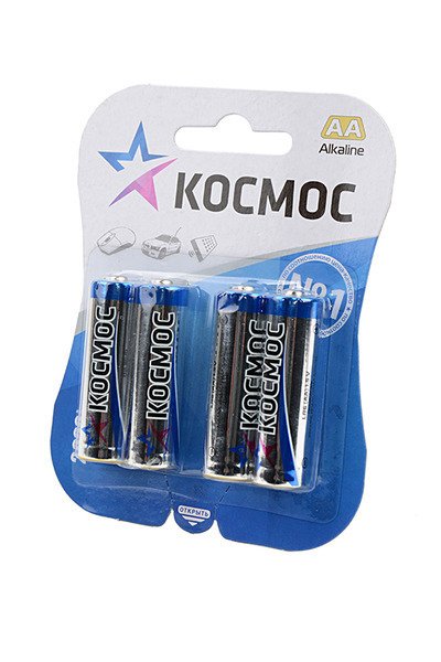 4690488027031_элемент питания AA LR6 1.5V! щелочной КОСМОС Classic (блистер 4шт) 14168