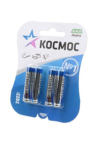 4690488027055_элемент питания AAA LR03! 1.5V щелочной КОСМОС Classic (блистер 4шт) 14167