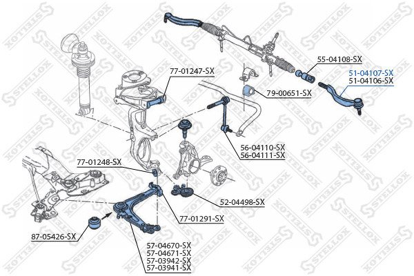 Наконечник рулевой левый Peugeot 407 all 04>