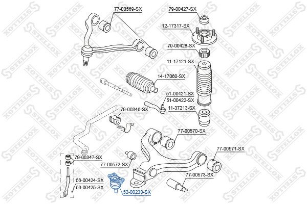 Опора шаровая SsangYong Kyron D20/D27/E23 07>