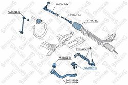 Опора шаровая верхняя Land Rover Range Rover 4.2/4.4/3.0TD 02>