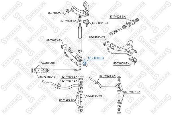 Опора шаровая нижняя Nissan King Cab all 2WD 85-98