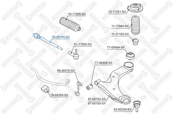 Тяга рулевая Subaru Tribeca 06>