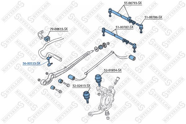 Тяга стабилизатора переднего Land Range Rover 3.9-4.6/2.5D/2.5TD 94-02