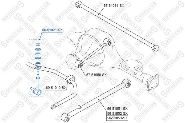 Тяга стабилизатора заднего Hyundai Terracan all 01>