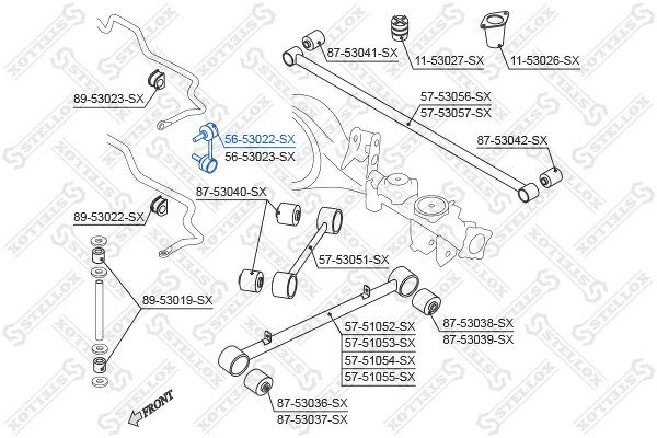 Тяга стабилизатора заднего левая VIN: 20040209> KIA Sorento 04>