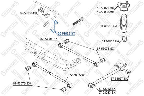 Тяга стабилизатора заднего KIA Cerato 04>