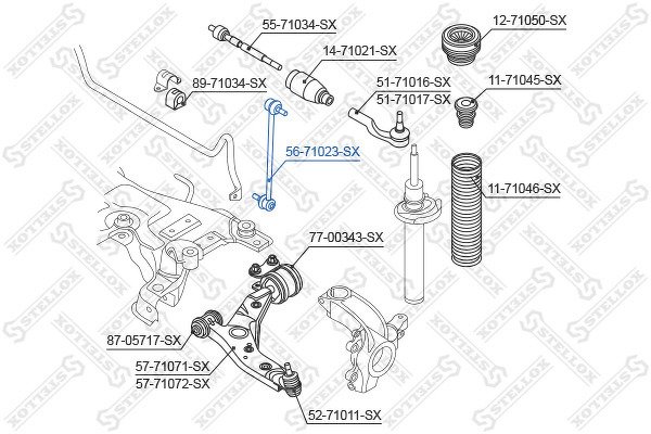 Тяга стабилизатора переднего Mazda 3 03>