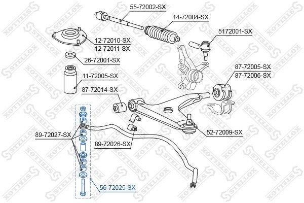 Тяга стабилизатора переднего Mitsubishi Lancer/Colt CK#/CJ# 96>