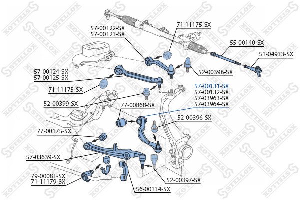 Рычаг задний нижний левый Audi A6 all 04>