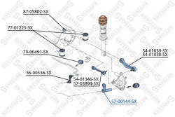 Рычаг задней подвески нижний BMW E39/E60/E61 95>/E38/E65/E66 94>