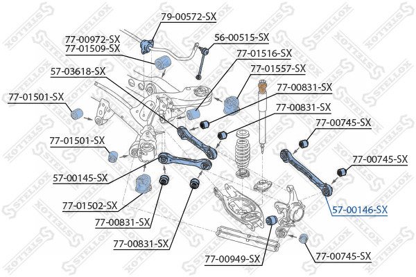 Рычаг задний верхний BMW E81/E87 04>/E90/E91 05>