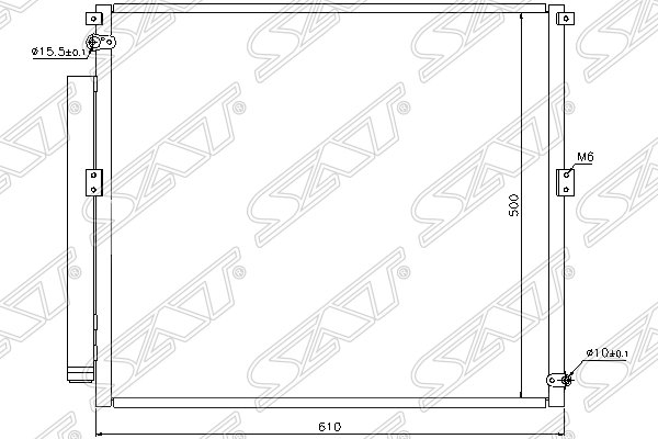 Радиатор кондиционера Toyota Land Cruiser Prado (J120) 02-09 / 4Runner 02-09 / Hilux Surf 02-09