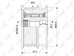 Муфта свободного хода генератора NISSAN Micra(K12) 1.5D 03-10, RENAULT Clio II 1.4-1.6 00> / Megane/Scenic II 1.4-1.6 02-09