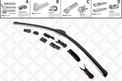 Щетка б/каркас, 8 перех. 650/26' Citroen Picasso 12/99>, Peugeot 206 9/98>