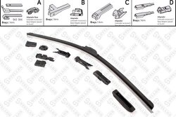 Щетка б/каркас, 8 перех. 575/23' Audi, Ford, Kia, MB, Opel, VW