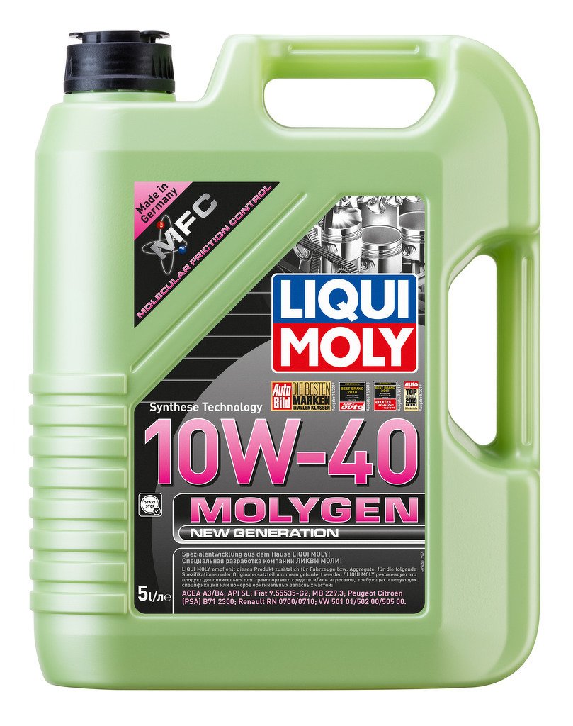 Моторное масло Molygen New Generation 10W-40 (НС-синтетическое, 5л)