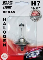 Галогенная лампа AVS Vegas в блистере H7.12V.55W.1шт