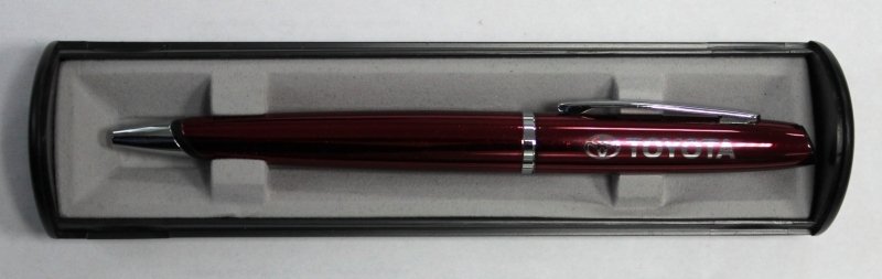 Ручка VESA красная с логотипом TOYOTA, АВТОСУВЕНИР, VPV05