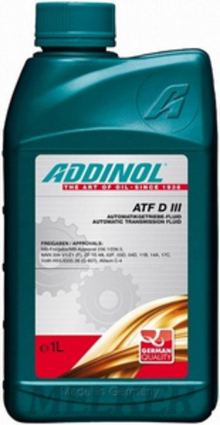 Трансмиссионное масло ADDINOL ATF D III (1л)