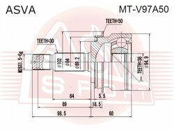 Шрус Наружный 36x69,1x30, ASVA, MTV97A50