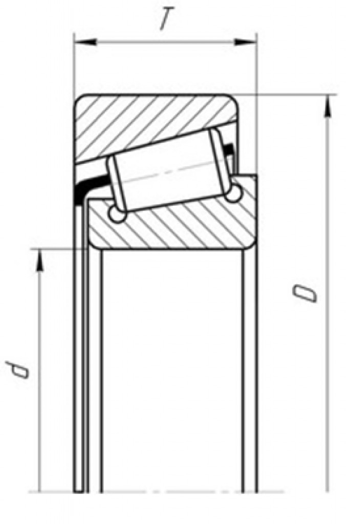 Роликовый радиально упорный конический подшипник схема