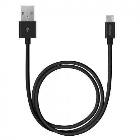 Дата-кабель Deppa USB-microUSB, 2 м, черный, 72205