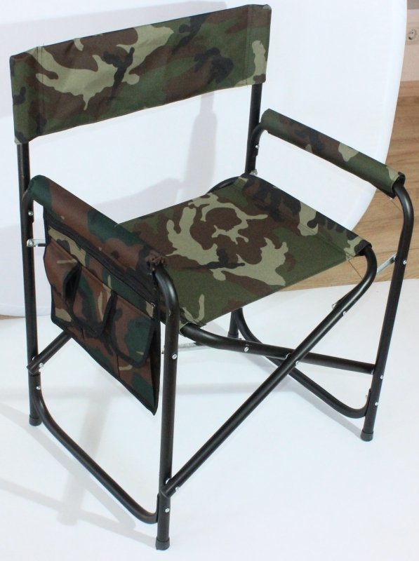 Кресло складное Следопыт с карманом на подлокотнике, сталь, PFFORSK02