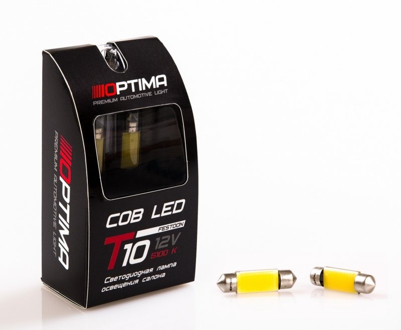 Лампа светодиодная салонная Festoon 36 mm Optima Premium COB 5100k, 1.5 Вт, OPF36