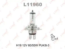 Лампа галогенная H19 12V 60/55W PU43t-3